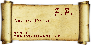 Passeka Polla névjegykártya